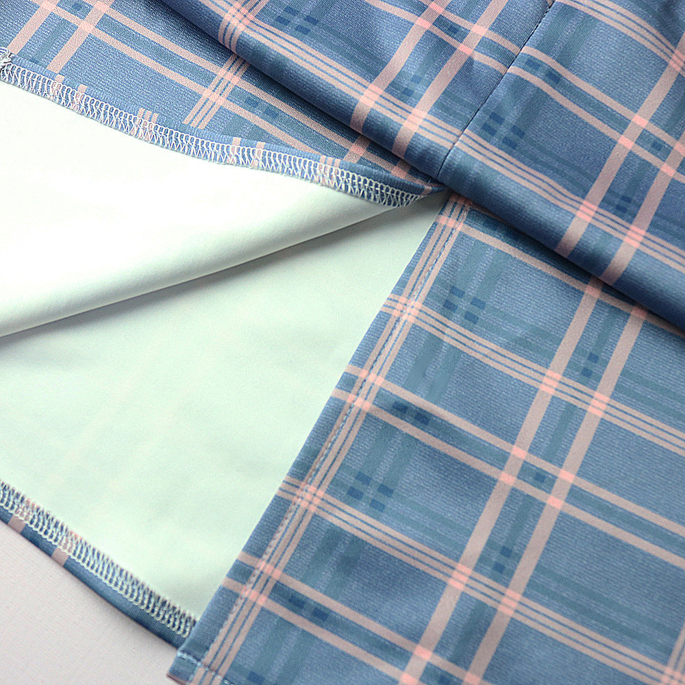 High Waist Plaid Pencil Skirt – Retro, Elegant & Stretch